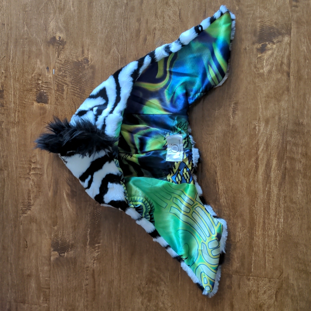 SpiritHoods Sample Zebra Half Hood